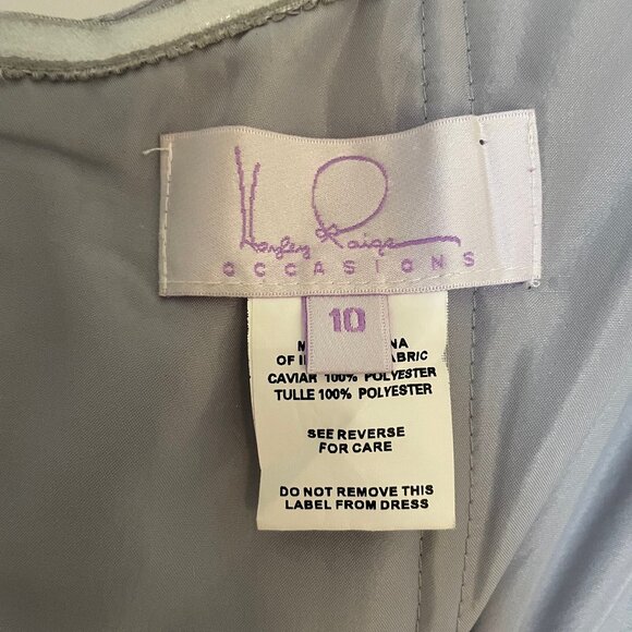 Hayley Paige Occasions Gray Sweetheart Strapless Gown | Women's 10 - Picture 4 of 5